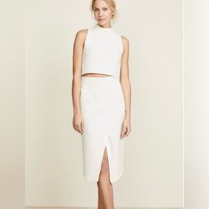 Black Halo, White Two Piece Dress from Shop Bop. Worn once.